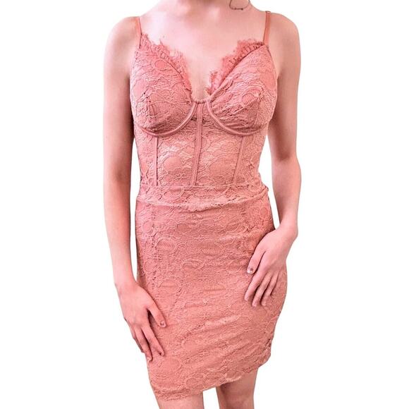 Haute Monde Dresses & Skirts - Super Sexy Lace Corset with Boning Mini Dress Bandage Medium Vamp Vixen Siren